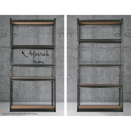 Giantz 4x1.8M Garage Shelving Warehouse Rack Pallet Racking Storage Charcoal.