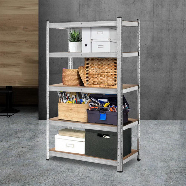 Giantz 1.8M Warehouse Racking Rack Shelving Garage Steel Metal Storage Shelves Silver.