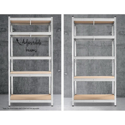 Giantz 2x1.8M Garage Shelving Warehouse Rack Pallet Racking Storage Shelf Silver.