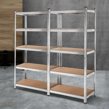 Giantz 2x1.8M Garage Shelving Warehouse Rack Pallet Racking Storage Shelf Silver.