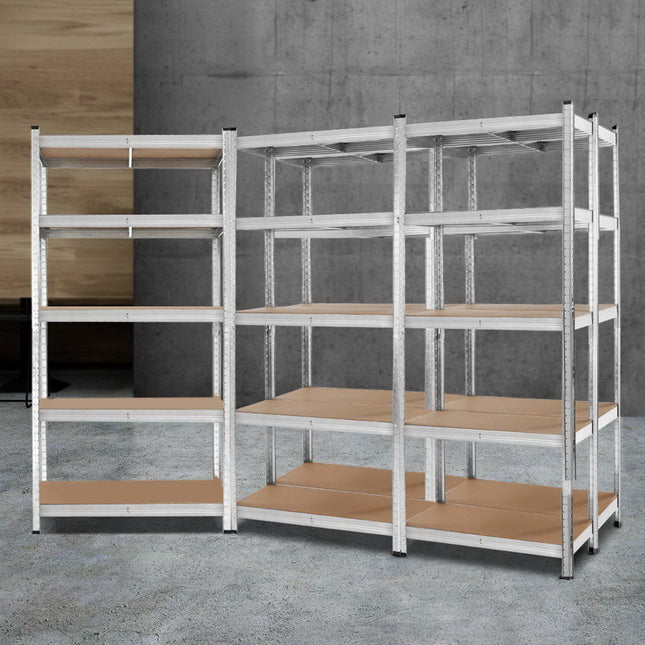 Giantz 5x1.8M Garage Shelving Warehouse Rack Pallet Racking Storage Shelf Silver.