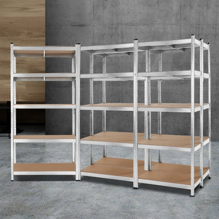 Giantz 5x1.8M Garage Shelving Warehouse Rack Pallet Racking Storage Shelf Silver.
