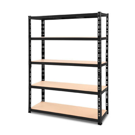 Giantz 1.8M Garage Shelving Warehouse Rack Pallet Racking Storage Shelve Black.