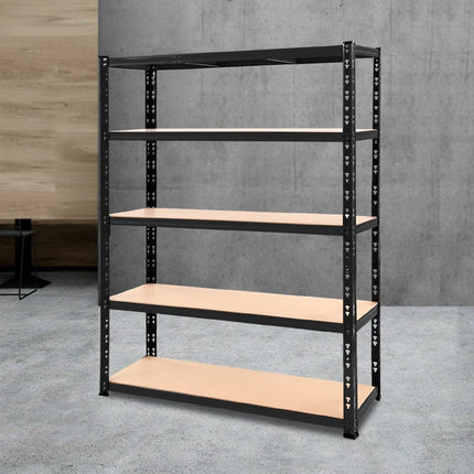Giantz 1.8M Garage Shelving Warehouse Rack Pallet Racking Storage Shelve Black.
