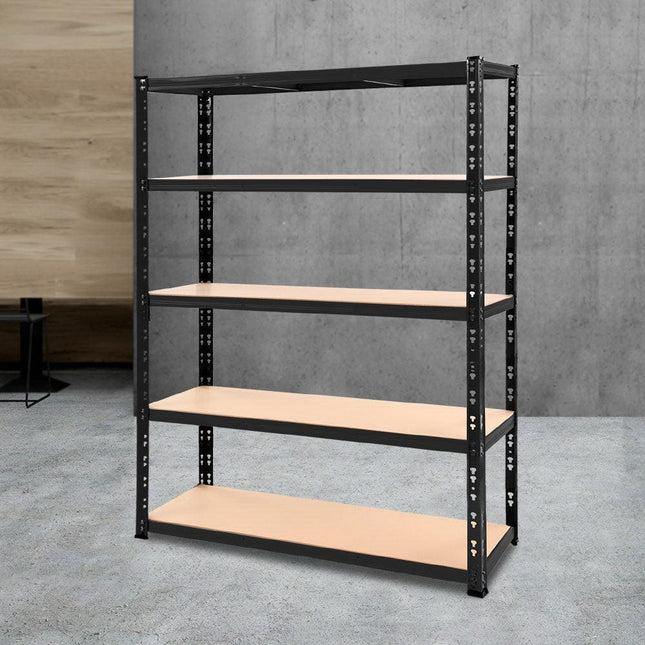 Giantz 1.8M Garage Shelving Warehouse Rack Pallet Racking Storage Shelve Black.