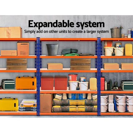Giantz 1.8M Garage Shelving Warehouse Rack Pallet Racking Storage Shelve Blue.