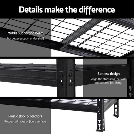 1.8MX1.2M Giantz Garage Shelving Warehouse Rack.