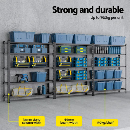 3 x 1.8M Giantz Garage Shelving Warehouse Rack.