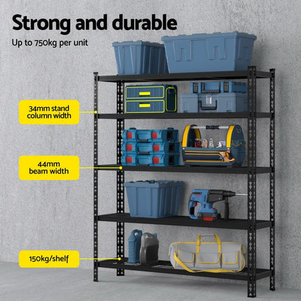 4 x 1.8M Giantz Garage Shelving Warehouse Rack.