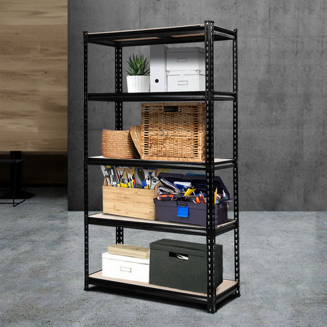 Giantz 1.5M Garage Shelving Warehouse Rack Pallet Racking Storage Shelve Black.