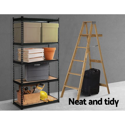 Giantz 1.5M Garage Shelving Warehouse Rack Pallet Racking Storage Shelve Black.