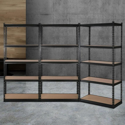 3x1.5M Warehouse Shelving Racking Storage Garage Steel Metal Shelves Rack.