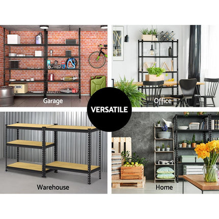 3x1.5M Warehouse Shelving Racking Storage Garage Steel Metal Shelves Rack.