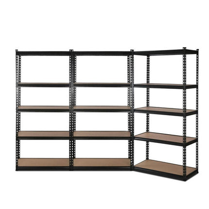 3x1.5M Warehouse Shelving Racking Storage Garage Steel Metal Shelves Rack.
