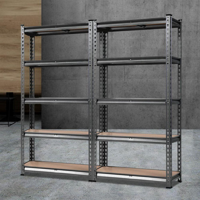 Giantz 2x1.5M Steel Warehouse Racking Rack Shelving Storage Garage Shelves Shelf.