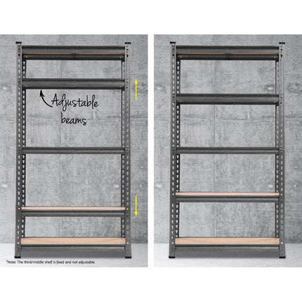 Giantz 2x1.5M Steel Warehouse Racking Rack Shelving Storage Garage Shelves Shelf.