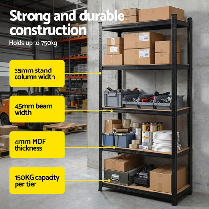 Giantz Garage Shelving 1.5X0.7m Warehouse Shelves Storage Rack Pallet Racking.