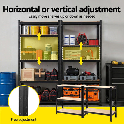 Giantz Garage Shelving 1.5X0.7m Warehouse Shelves Storage Rack Pallet Racking.