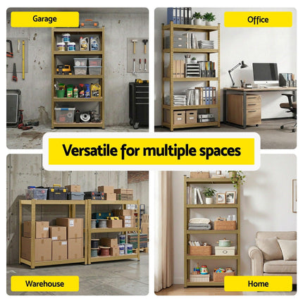 Giantz Garage Shelving 1.6X0.8m Warehouse Shelves Storage Rack Pallet Racking Yellow.