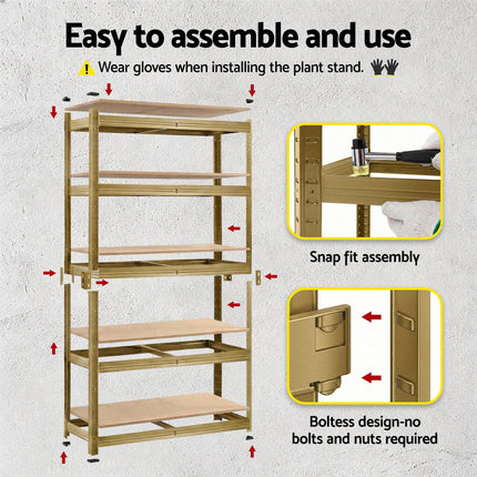 Giantz Garage Shelving 1.6X0.8m Warehouse Shelves Storage Rack Pallet Racking Yellow.