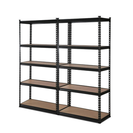 Giantz 2x1.8M Garage Shelving Warehouse Rack Pallet Racking Storage Shelve Black.