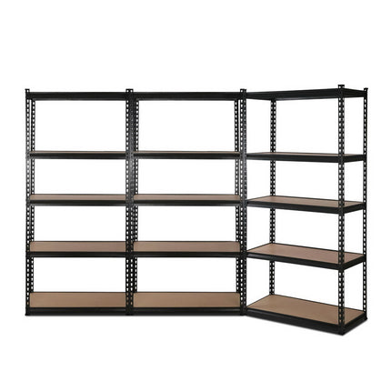 Giantz 3x1.8M Garage Shelving Warehouse Rack Pallet Racking Storage Shelve Black.