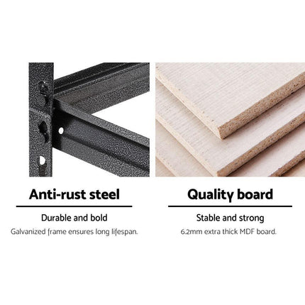 Giantz 1.8M Garage Shelving Warehouse Rack Pallet Racking Storage Shelf Charcoal.