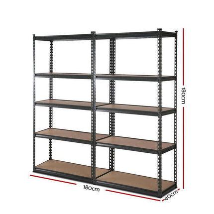 Giantz 2x1.8M Garage Shelving Warehouse Rack Pallet Racking Storage Charcoal.
