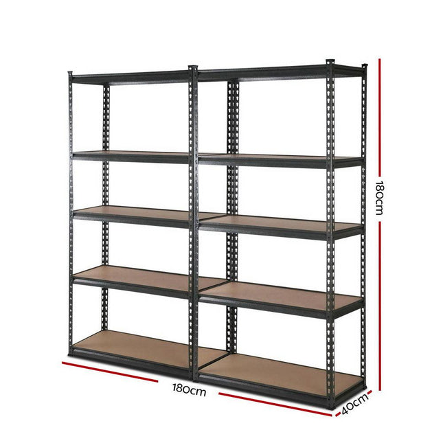 Giantz 2x1.8M Garage Shelving Warehouse Rack Pallet Racking Storage Charcoal.
