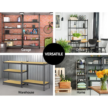 Giantz 2x1.8M Garage Shelving Warehouse Rack Pallet Racking Storage Charcoal.