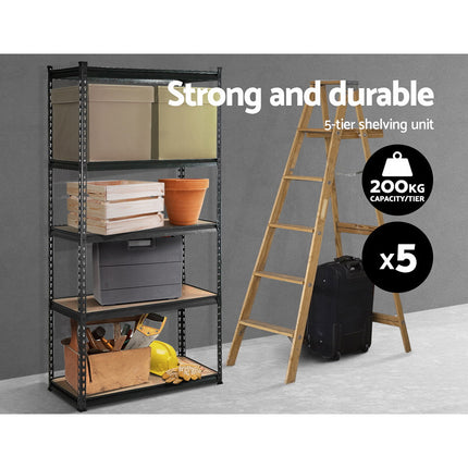 Giantz 5x1.8M Garage Shelving Warehouse Rack Pallet Racking Storage Charcoal.