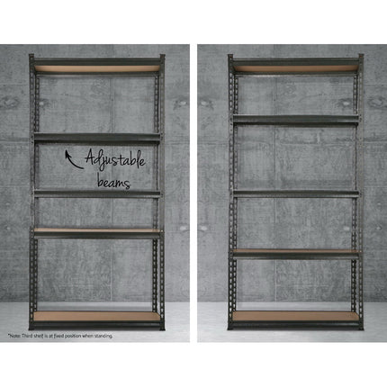 Giantz 5x1.8M Garage Shelving Warehouse Rack Pallet Racking Storage Charcoal.