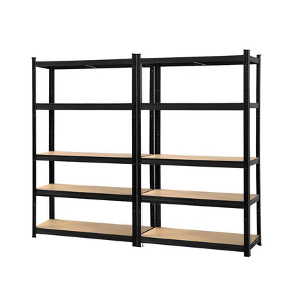 Giantz 2x1.8M Garage Shelving Warehouse Rack Pallet Racking Storage Shelf Black.