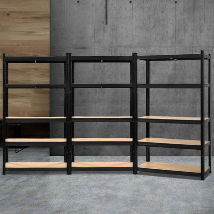 Giantz 3x1.8M Garage Shelving Warehouse Rack Pallet Racking Storage Shelf Black.