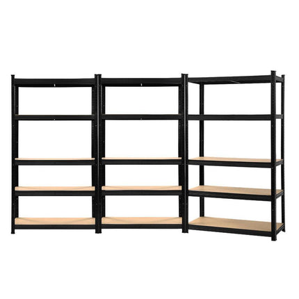 Giantz 3x1.8M Garage Shelving Warehouse Rack Pallet Racking Storage Shelf Black.