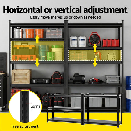 Giantz Garage Shelving 1.8X1.2m Warehouse Rack Storage Shelves Workshop Racks Steel.