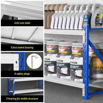 Giantz 2x 0.9M Garage Shelving Workbench Warehouse Rack.