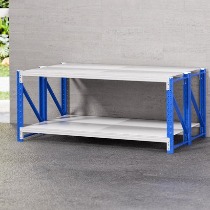 Giantz 2x 0.9M Garage Shelving Workbench Warehouse Rack.