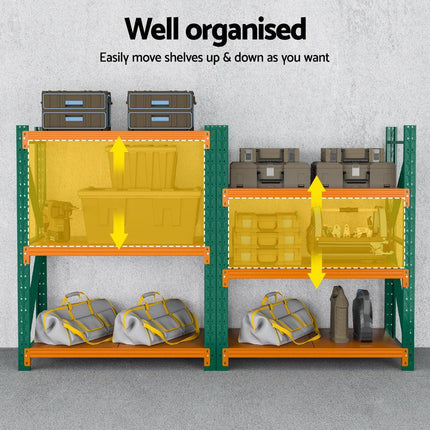 Giantz 1.2Mx1.5M Garage Shelving Warehouse Rack.