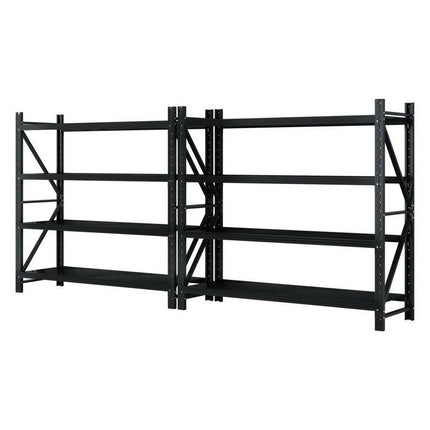 Giantz 4Mx1.8M Garage Shelving Warehouse Rack Black.