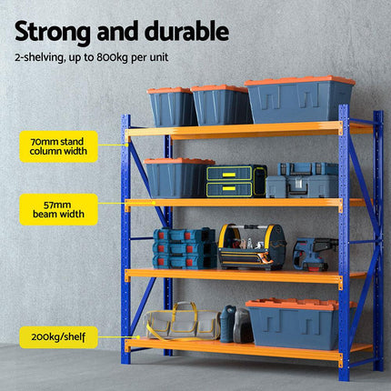 Giantz 4Mx1.8M Warehouse Shelving Garage Rack.