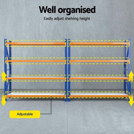 Giantz 4Mx2M Garage Shelving Warehouse Rack Orange.