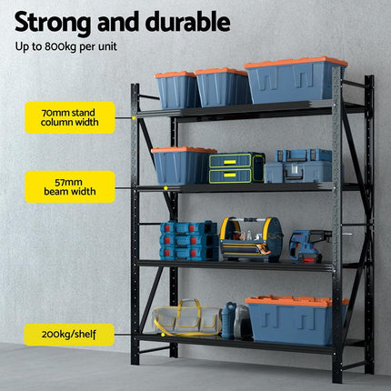 Giantz 2.4Mx2M Warehouse Shelving Garage Rack.