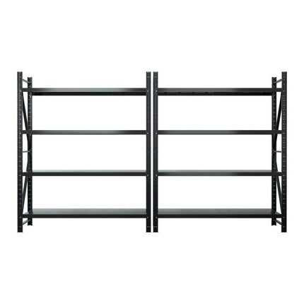 Giantz 4Mx2.4M Garage Shelving Warehouse Rack Black.