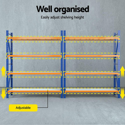 Giantz 4Mx2.4M Garage Shelving Warehouse Rack.