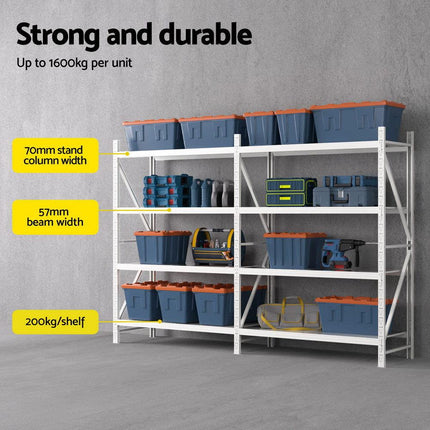 3Mx2M Giantz Garage Shelving Warehouse Rack.