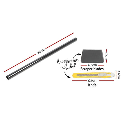 Giantz Window Tint Film Black Roll 5% VLT Home House 76cm X 7m Tinting Tools.