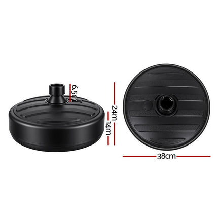Instahut Outdoor Umbrella Base Weight Round Plastic Pole Holder 35-38mm Beach.