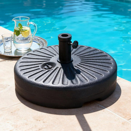 Instahut Outdoor Umbrella Base Weight Round Plastic Pole Holder 30-48mm Beach.