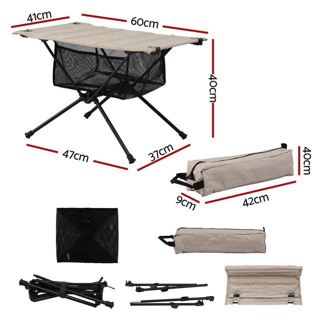 Weisshorn Folding Camping Table Portable Picnic Desk Camp Furniture.